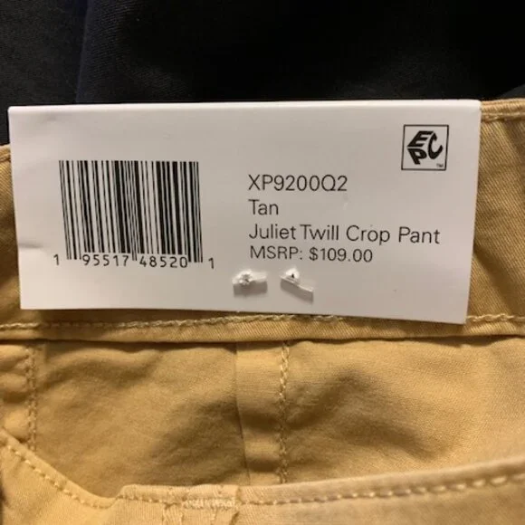 Women's Juliet Black Twill Crop Pants - Picture 7 of 8